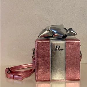 Katy Perry Present Crossbody Pink Metal Clutch